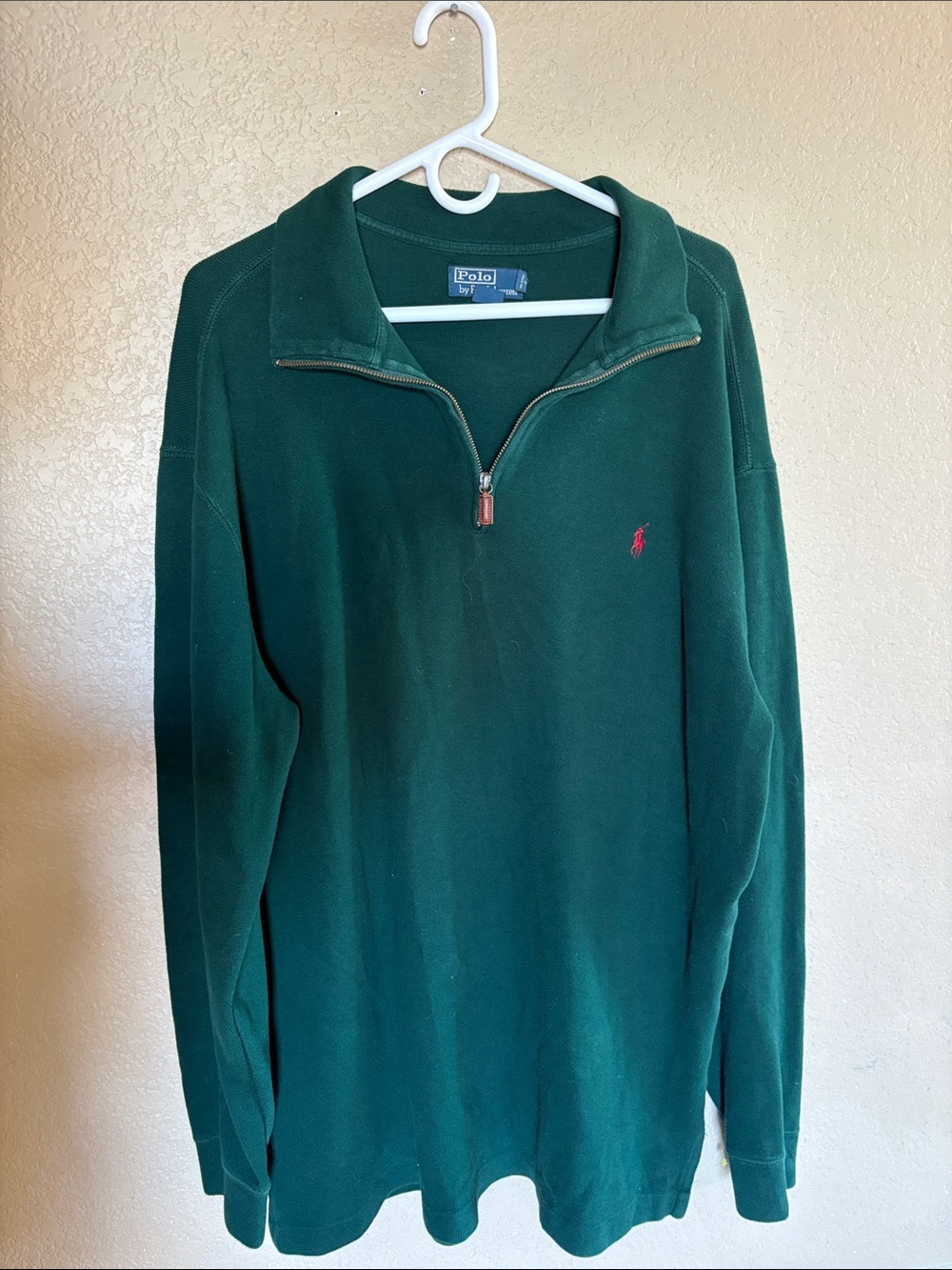 Polo by Ralph Lauren Forest Green XL Tall Quarter-Zip Pullover